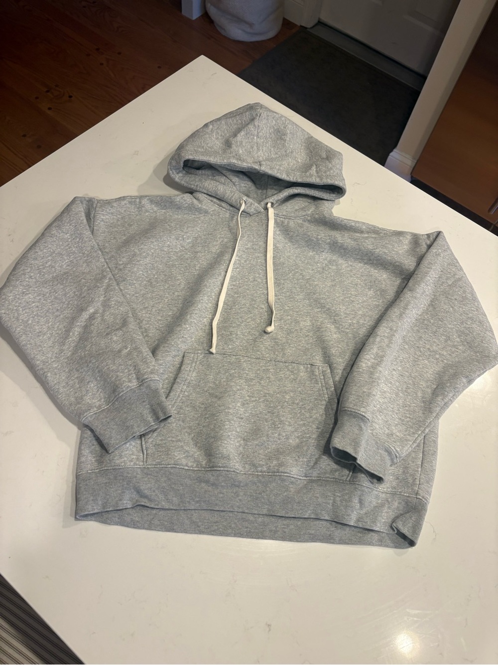 J. Crew Light Gray vintage fleece sweatshirt Pullover Hoodie